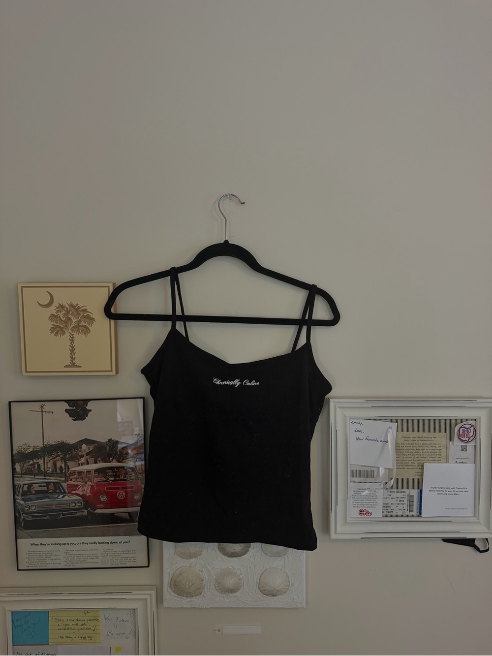 Garage Black Double-Strap Tank with Script Logo
